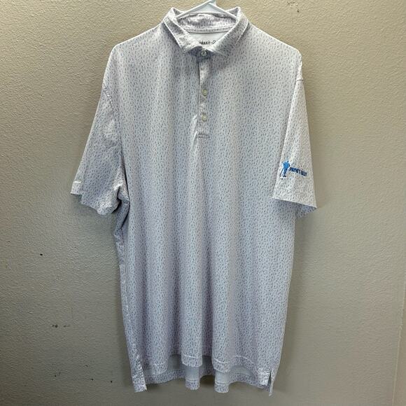 johnnie-O Beach Girl Printed Featherweight Performance Polo Golf Size XL - Picture 1 of 7